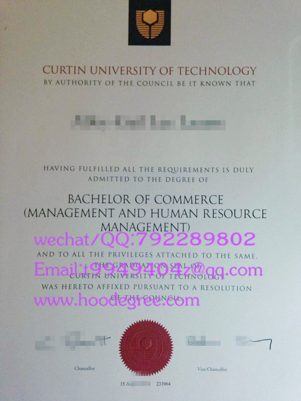 澳大利亚科廷理工大学毕业证curtin university of technology degree certificate