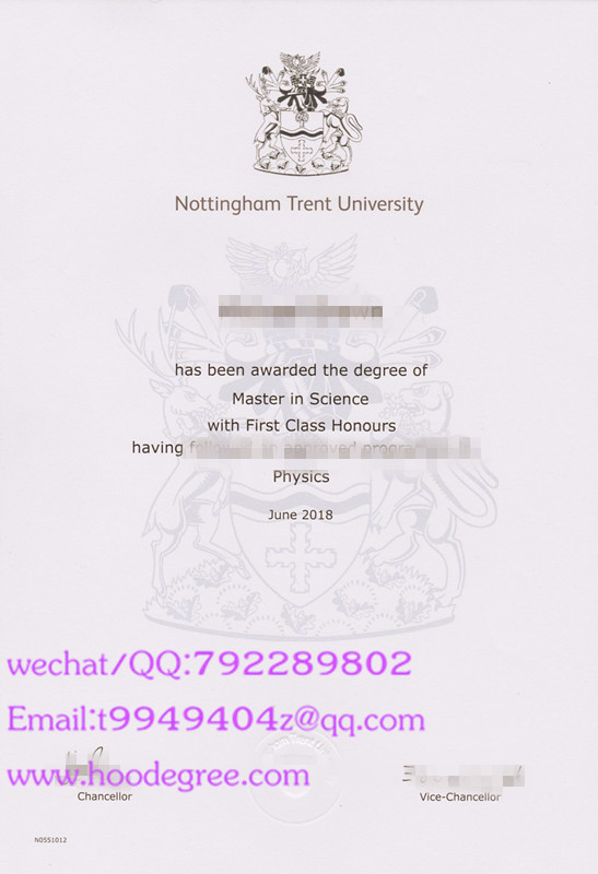 英国诺丁汉特伦特大学毕业证Nottingham Trent University diploma