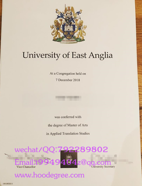 英国东安格利亚大学毕业证university of east anglia degree certificate