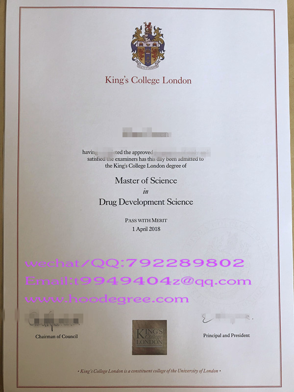 英国伦敦国王学院毕业证king's college london degree certificate