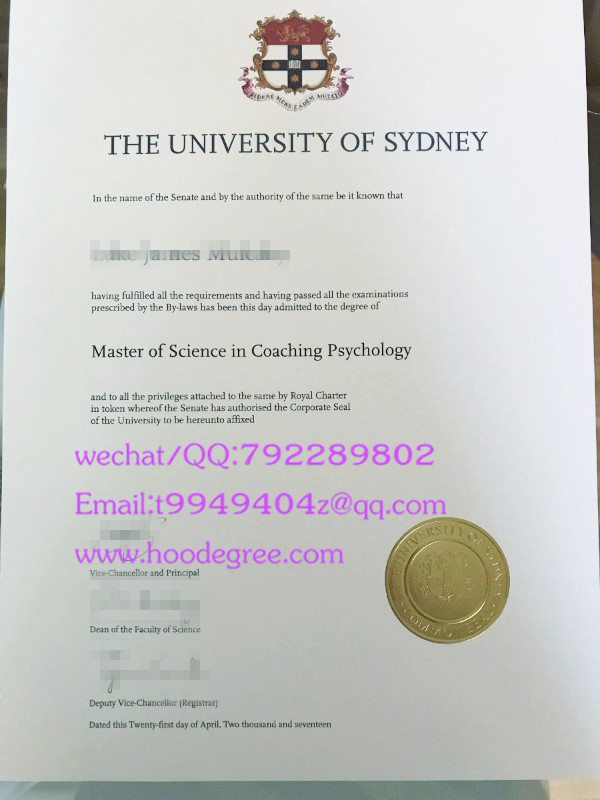 澳大利亚悉尼大学毕业证The University of Sydney degree certificate