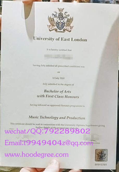 英国东伦敦大学毕业证university of east london degree certificate