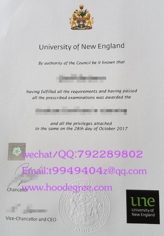 澳大利亚新英格兰大学毕业证The University of New England degree certificate