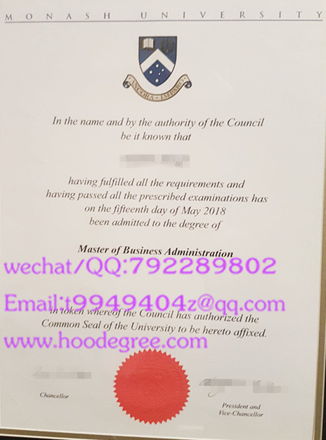 澳大利亚莫纳什大学毕业证Monash University degree certificate