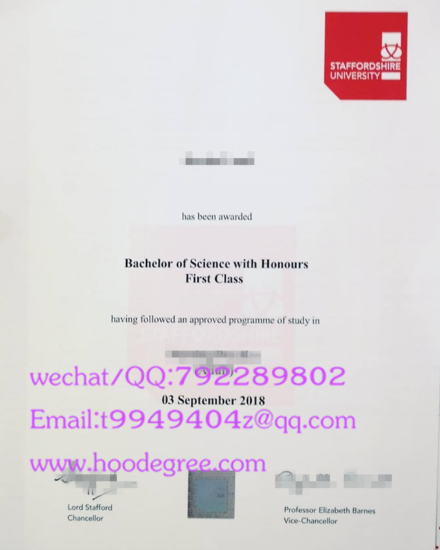 Staffordshire University degree certificate英国斯泰福厦大学毕业证书