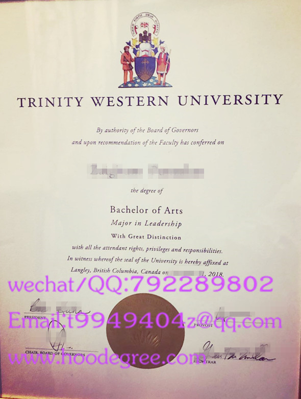 trinity western university graduation certifcate加拿大西三一大学毕业证书