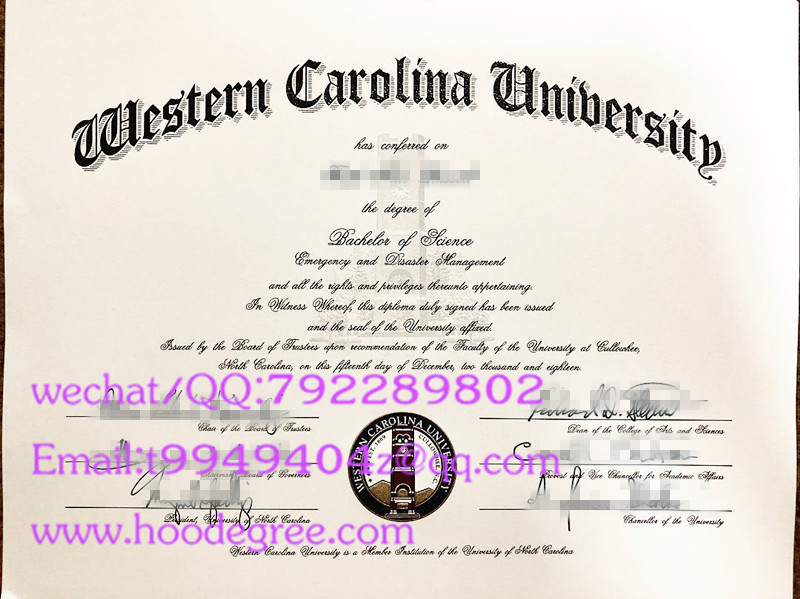 western carolina university degree certificate西卡罗莱纳大学毕业证书