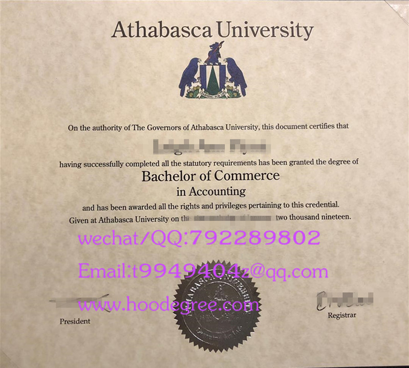 Athabasca University degree certificate加拿大阿萨巴斯卡大学毕业证书
