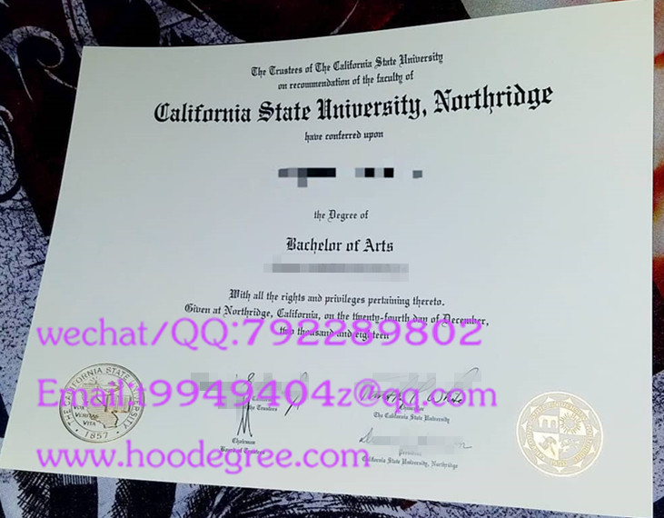 california state university，northridge degree certificate加州州立大学北岭分校毕业证书
