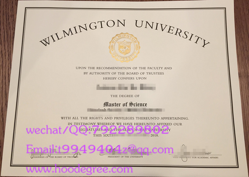 Wilmington University graduation certificate威尔明顿大学毕业证书