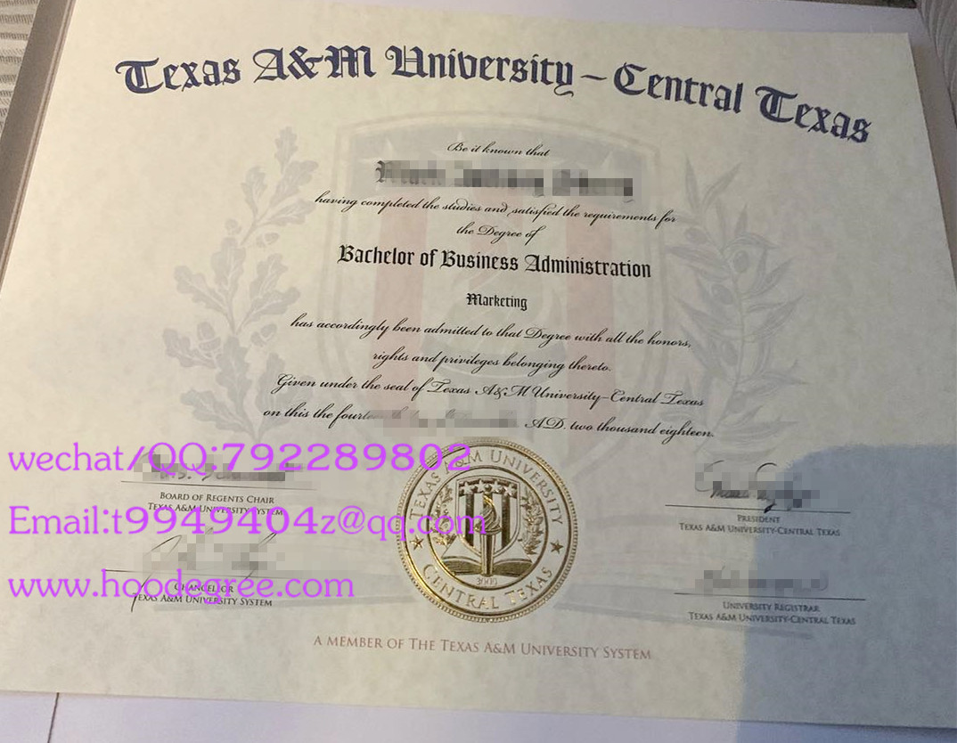 Texas A&M University graduation certificate德克萨斯A&M大学毕业证书