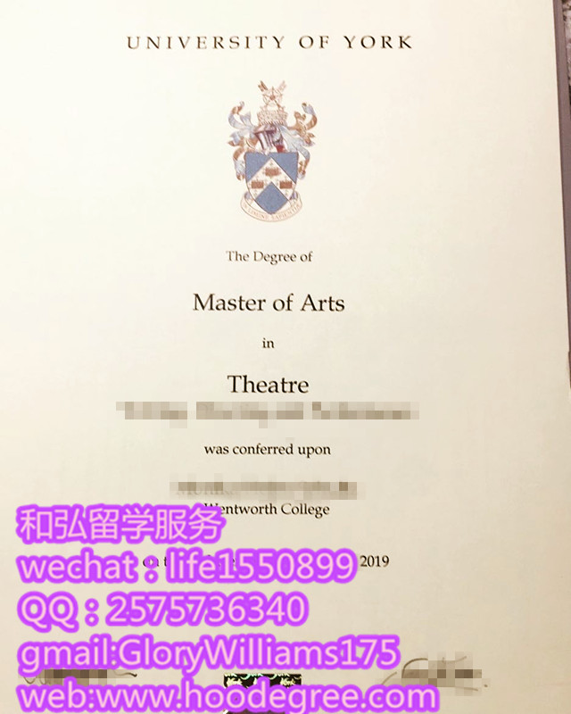 diploma from university of york英国约克大学2019毕业证书