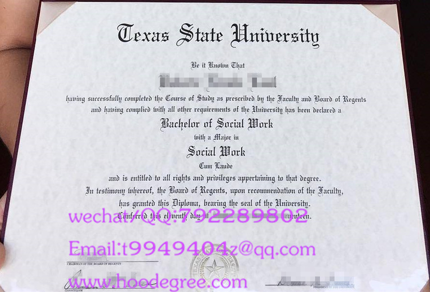 texas state university degree certificate德克萨斯州立大学毕业证书