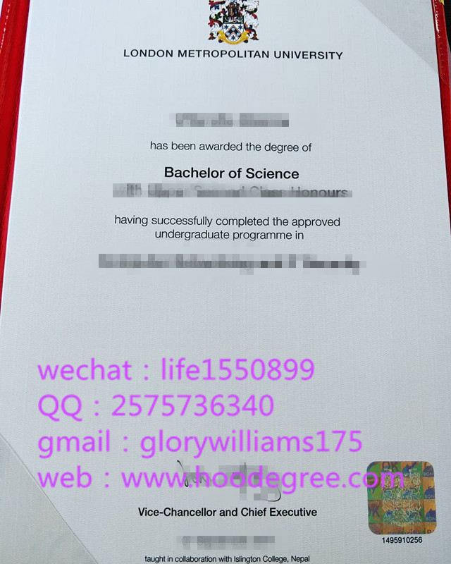 london metropolitan university degree certificate伦敦城市大学毕业证书