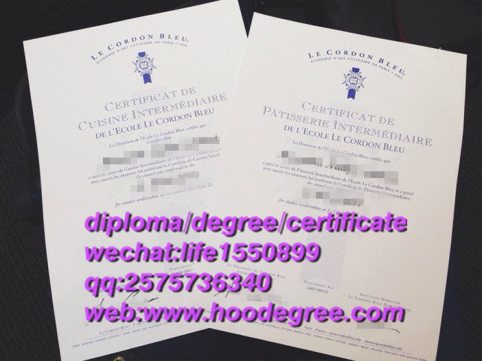 diploma of Le Cordon Bleu澳洲蓝带酒店管理学院毕业证书