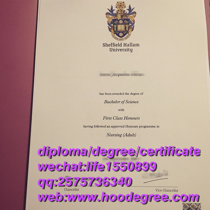 diploma from Sheffield Hallam University谢菲尔德哈勒姆大学毕业证书