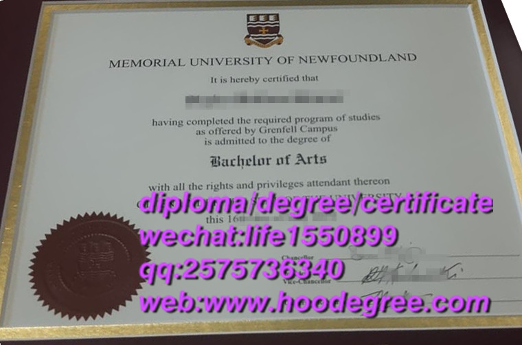 diploma of Memorial University of Newfouland纽芬兰纪念大学毕业证书