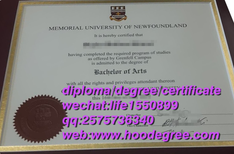 diploma of Memorial University of Newfouland纽芬兰纪念大学毕业证书