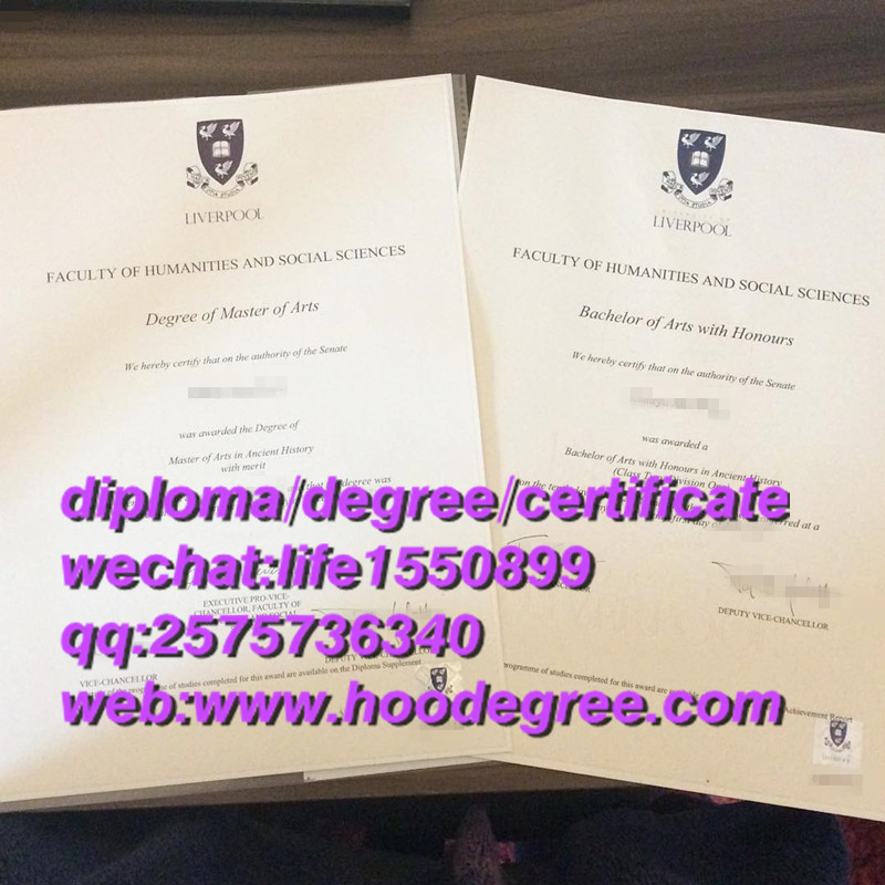 diploma of University of Liverpool利物浦大学毕业证书