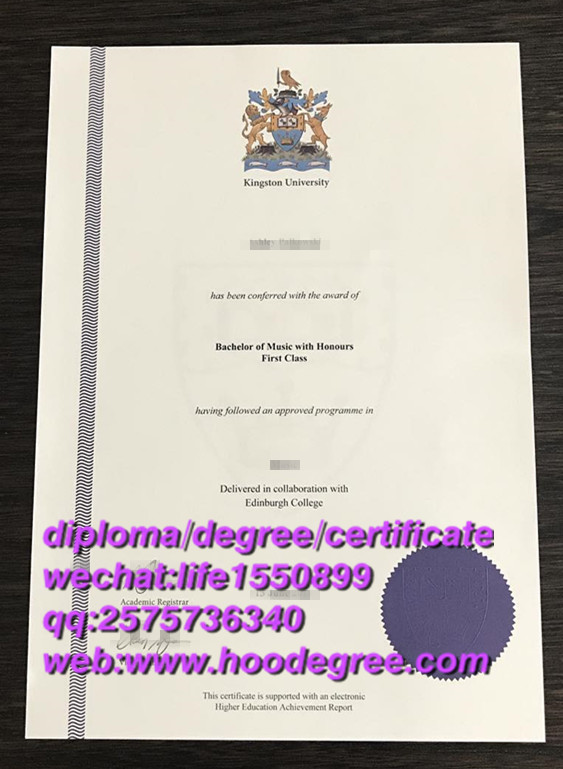 diploma of Kingston University金斯顿大学毕业证书